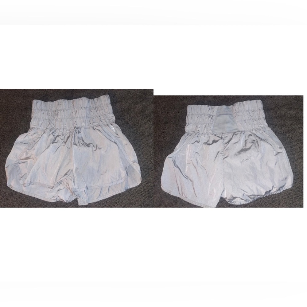 Free People Light Gray High-Waisted Shorts
